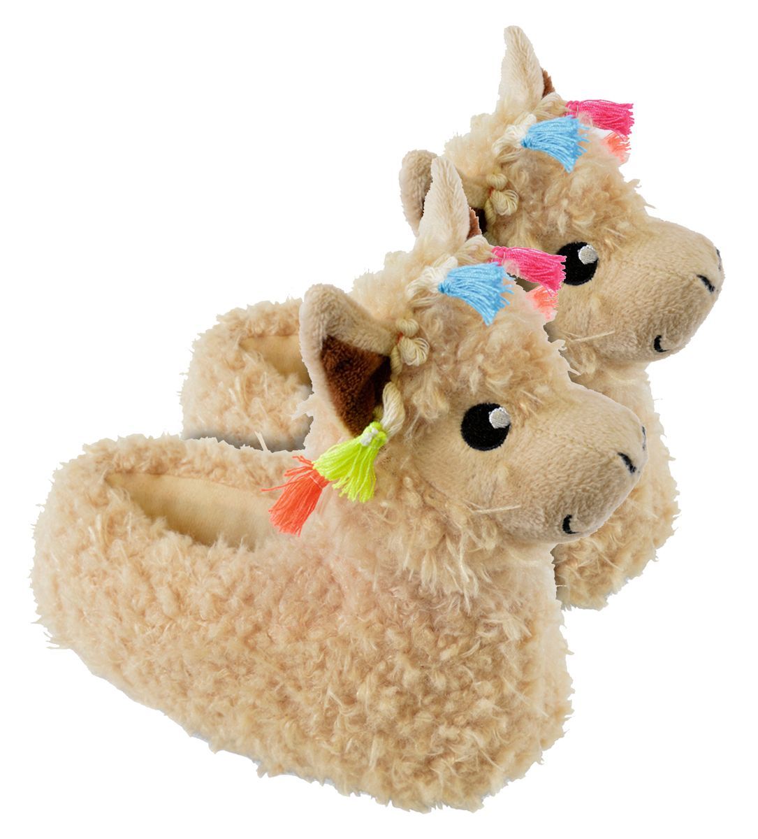 Kinder / Kinder Plüsch 3D Lama Kopf Hausschuhe