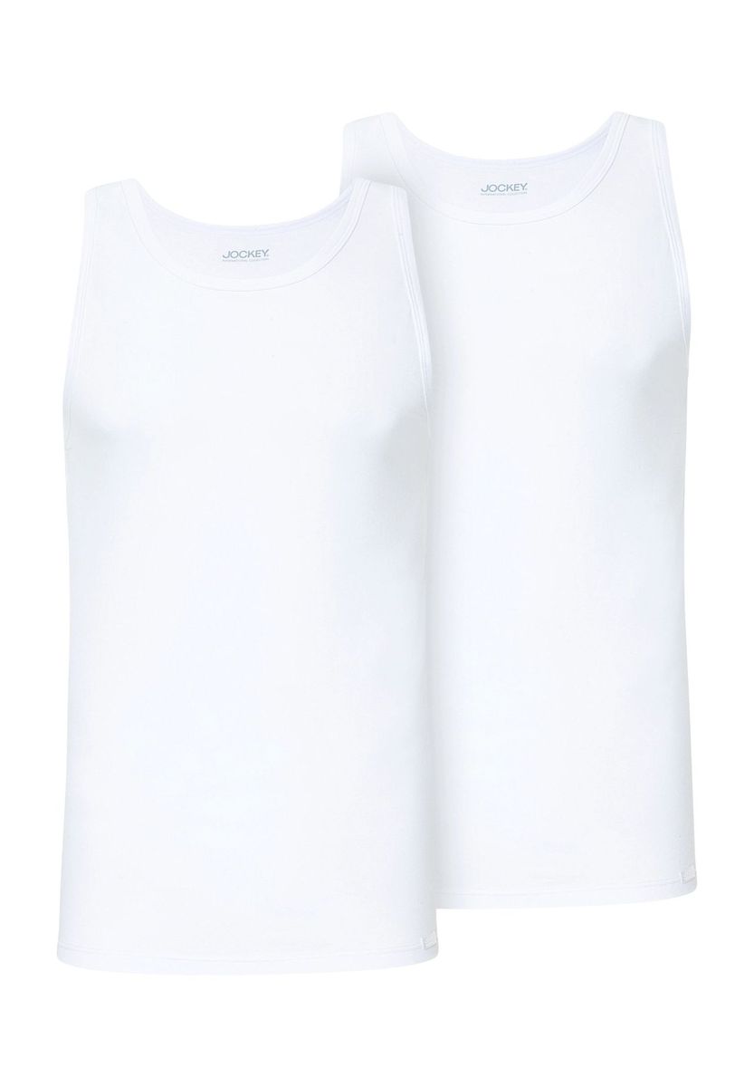 Klassisches weißes Baumwoll-Tanktop-Set