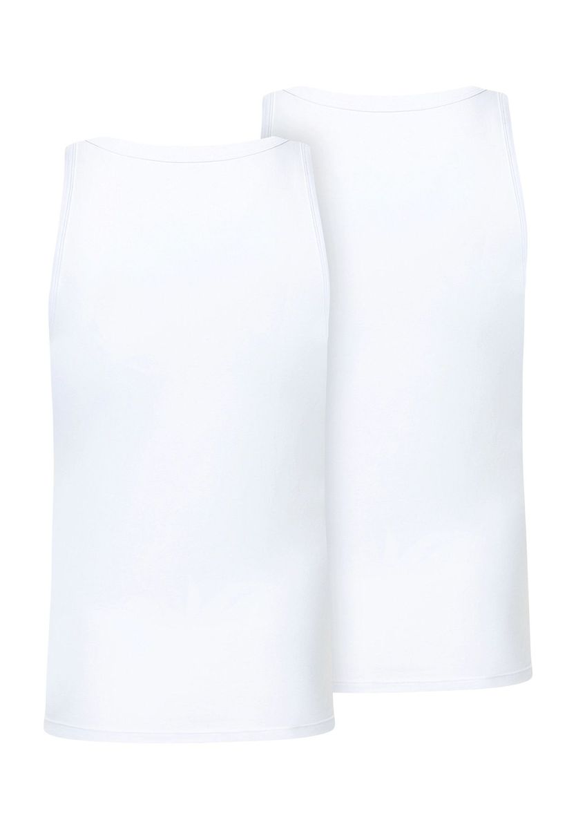 Klassisches weißes Baumwoll-Tanktop-Set