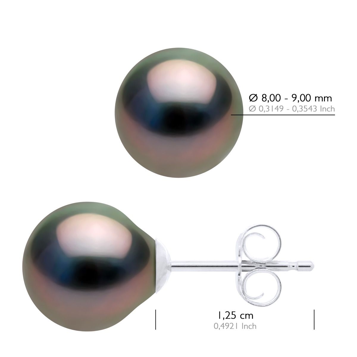 Elegante Tahiti-Perlenohrstecker