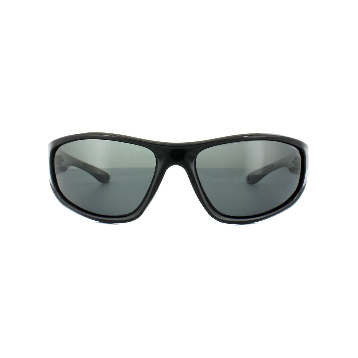 Sportliche Wrap-Sonnenbrille glänzend Schwarz