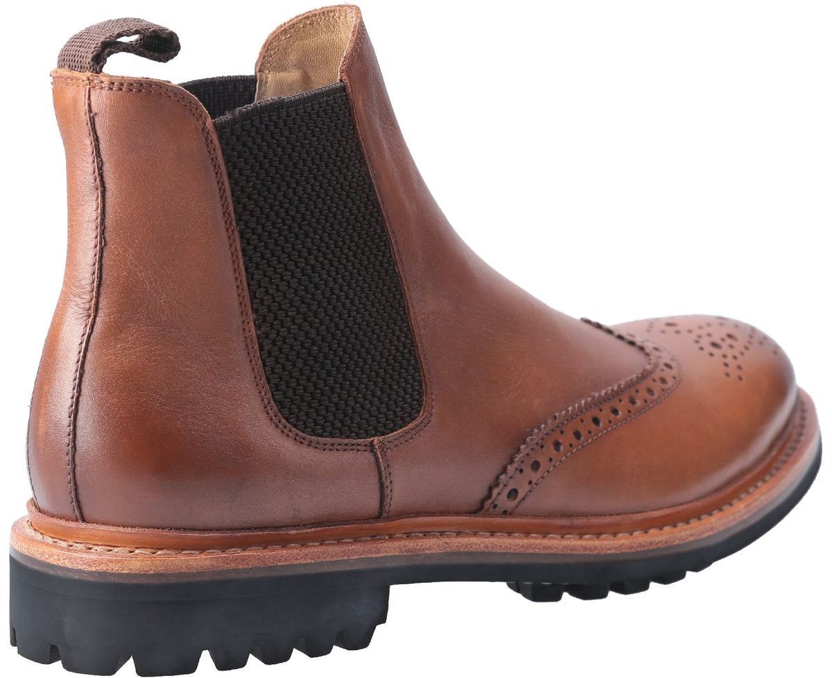 Chelsea-Boots mit Budapester-Muster