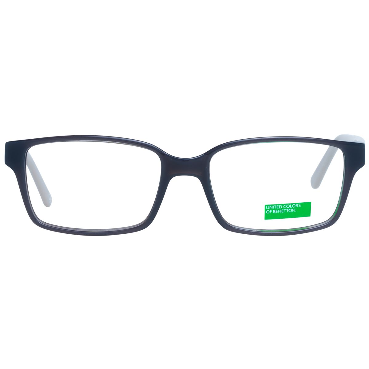 Klassische zweifarbige Rechteckbrille