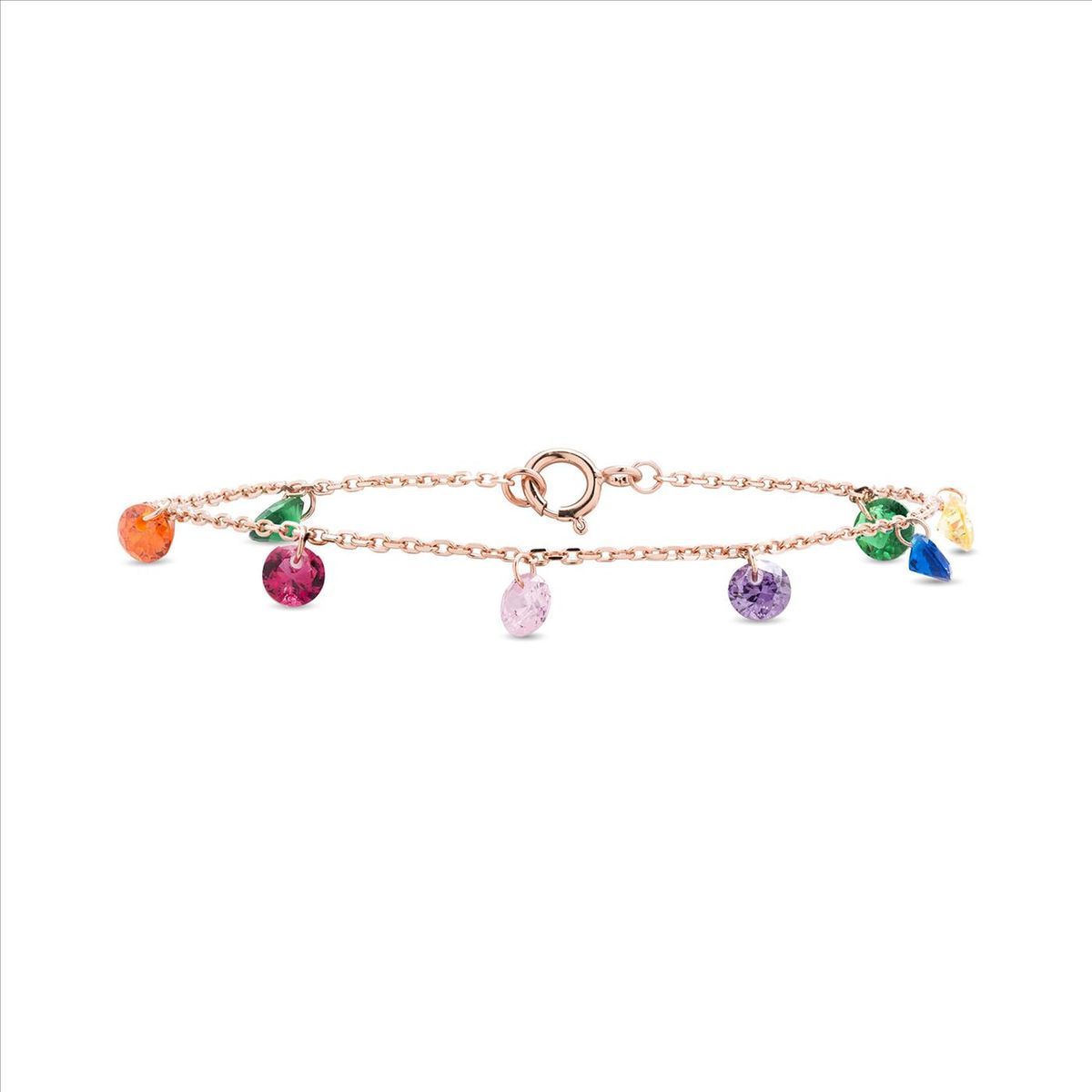 Zartes Roségold-Charm-Armband