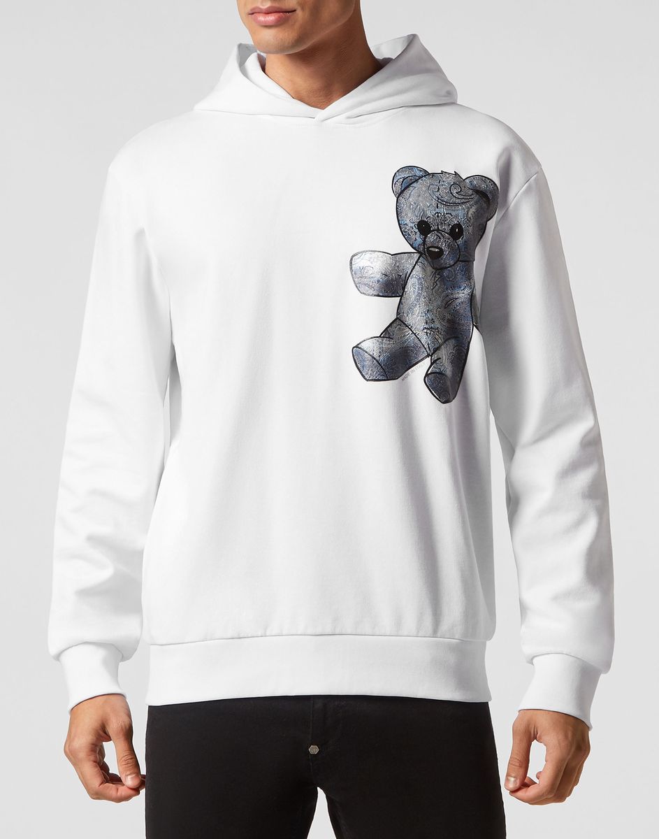 Paisley Teddybär-Print-Kapuzenpullover