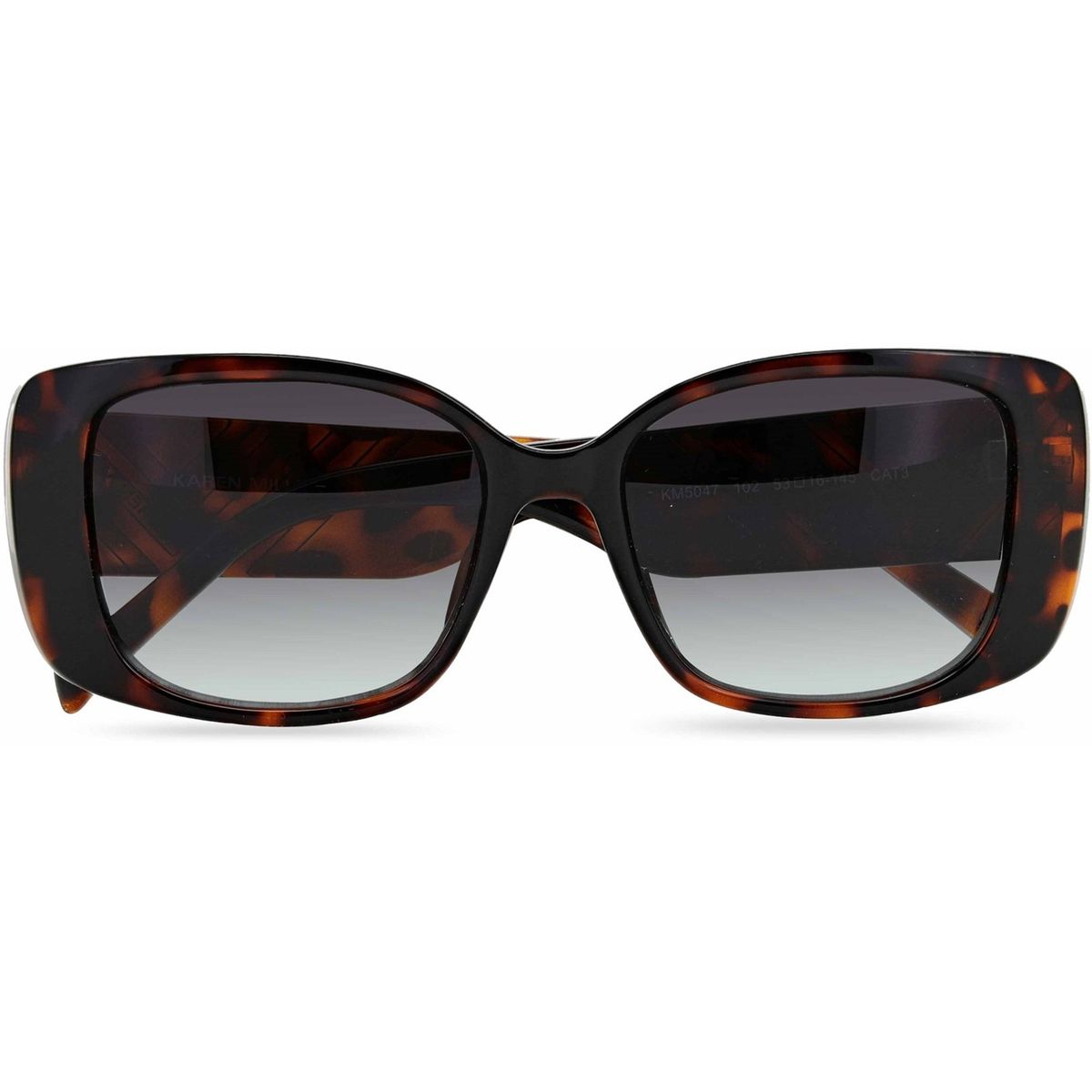 Rechteckige Sonnenbrille mit Schildpattmuster