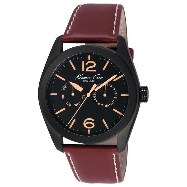 Analoge Herrenuhr mit Lederarmband