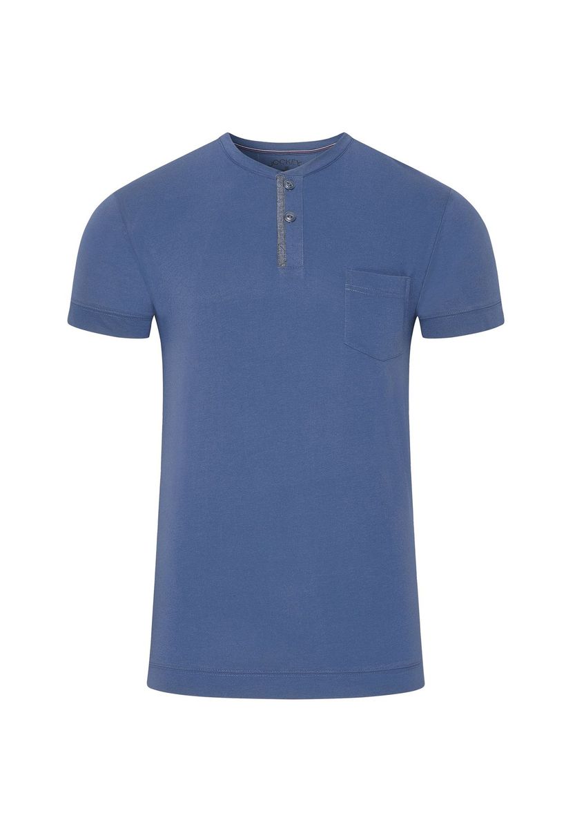 Herren Kurzarm Henley Shirt