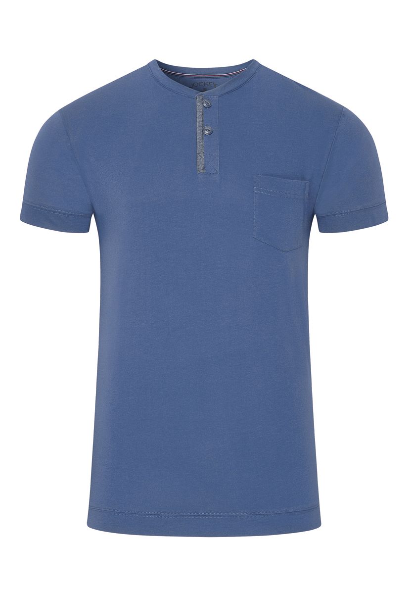 Herren Kurzarm Henley Shirt