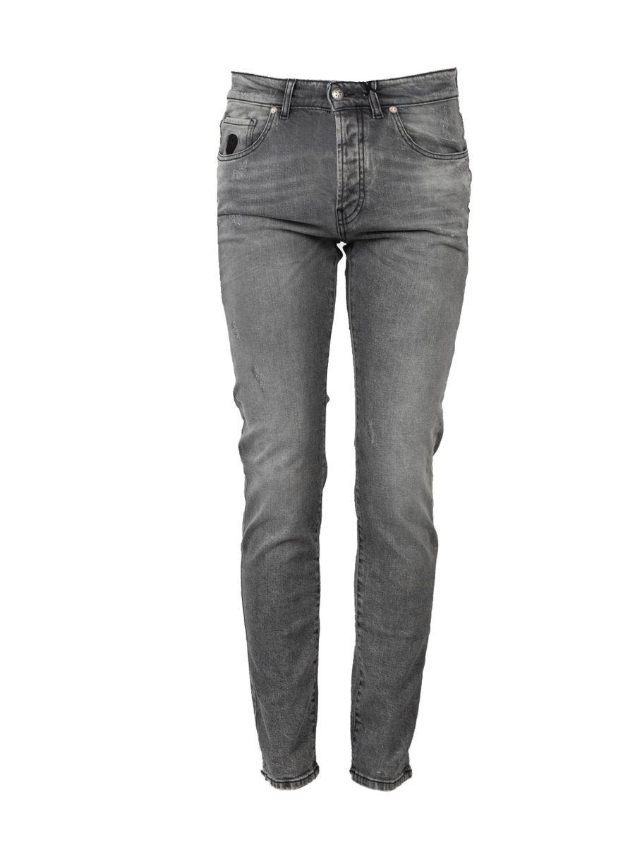 Graue Slim-Fit Denim Jeans