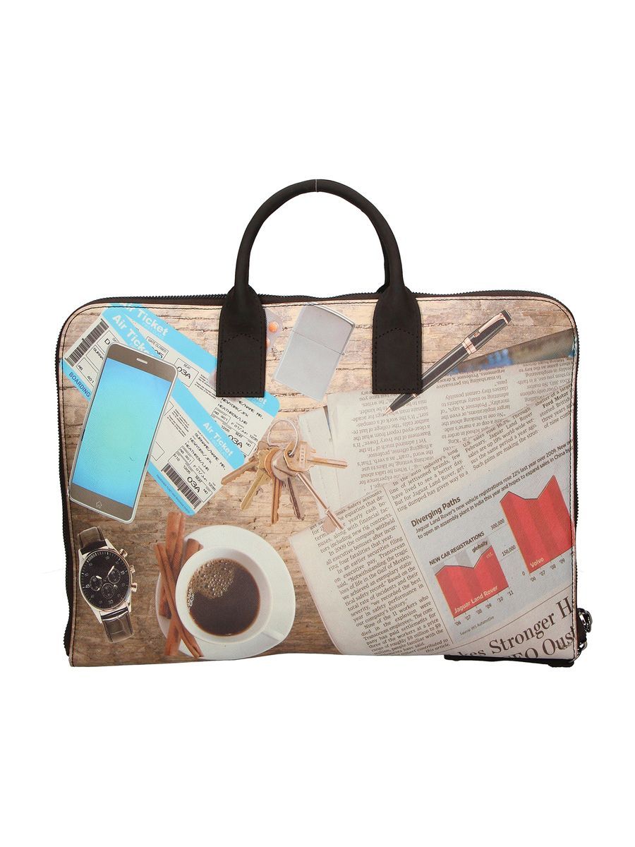Unisex Handtasche mit Kaffee-Print