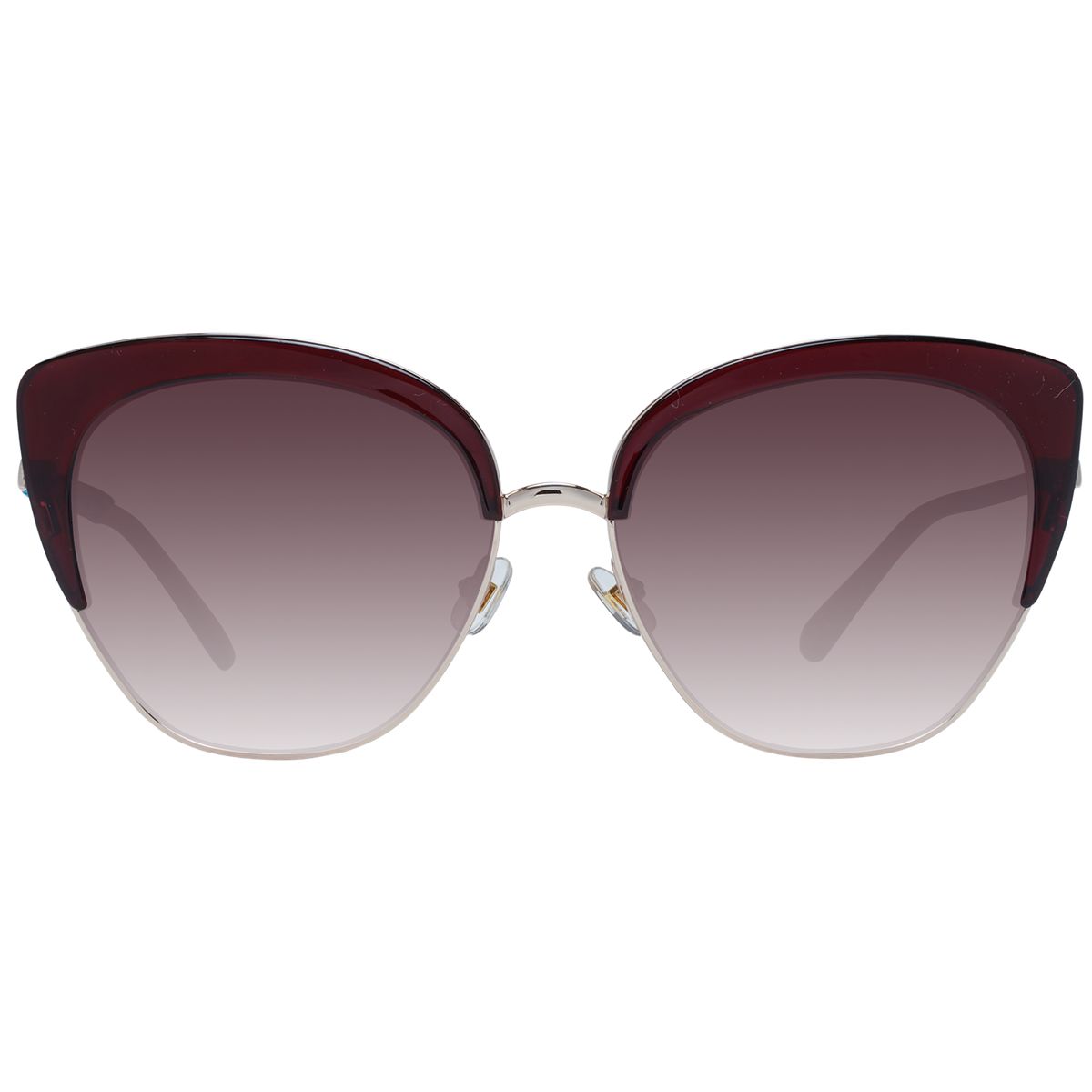 Elegante Cat-Eye-Sonnenbrille in Burgunderrot