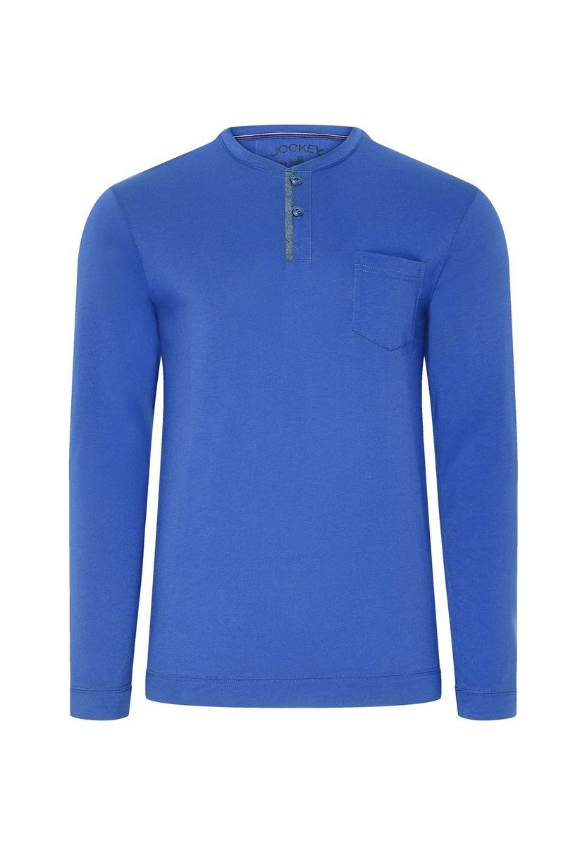 JOCKEY® Night & Day Schlafanzug-Oberteil, Henley-Ausschnitt, für Herren, blau, S