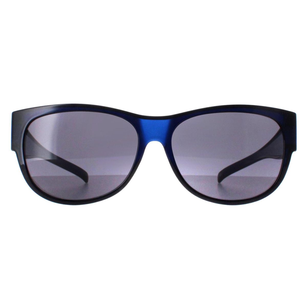 Rechteckige Unisex-Sonnenbrille mit blauen Gläsern
