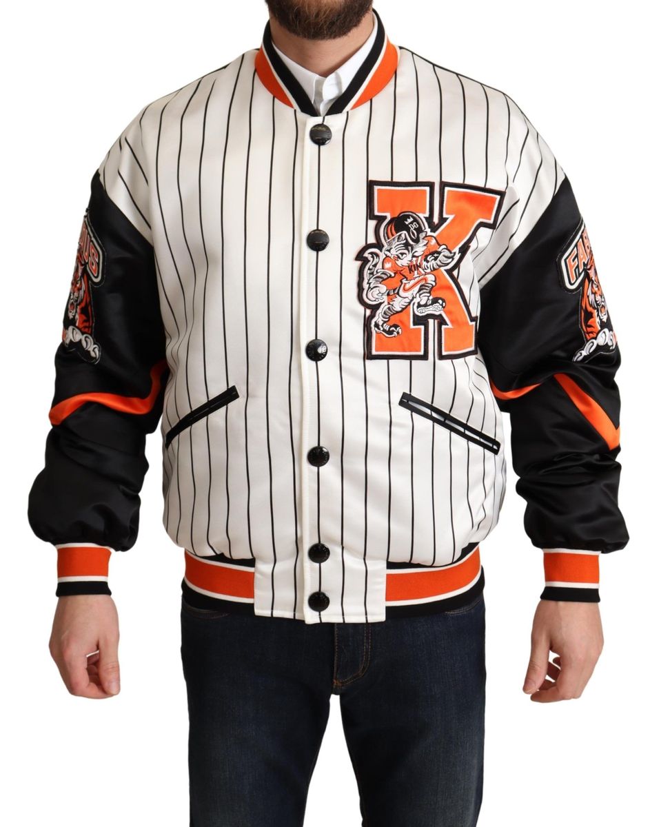 Dolce & Gabbana Regal Lion Bomberjacke in Herren Weiß