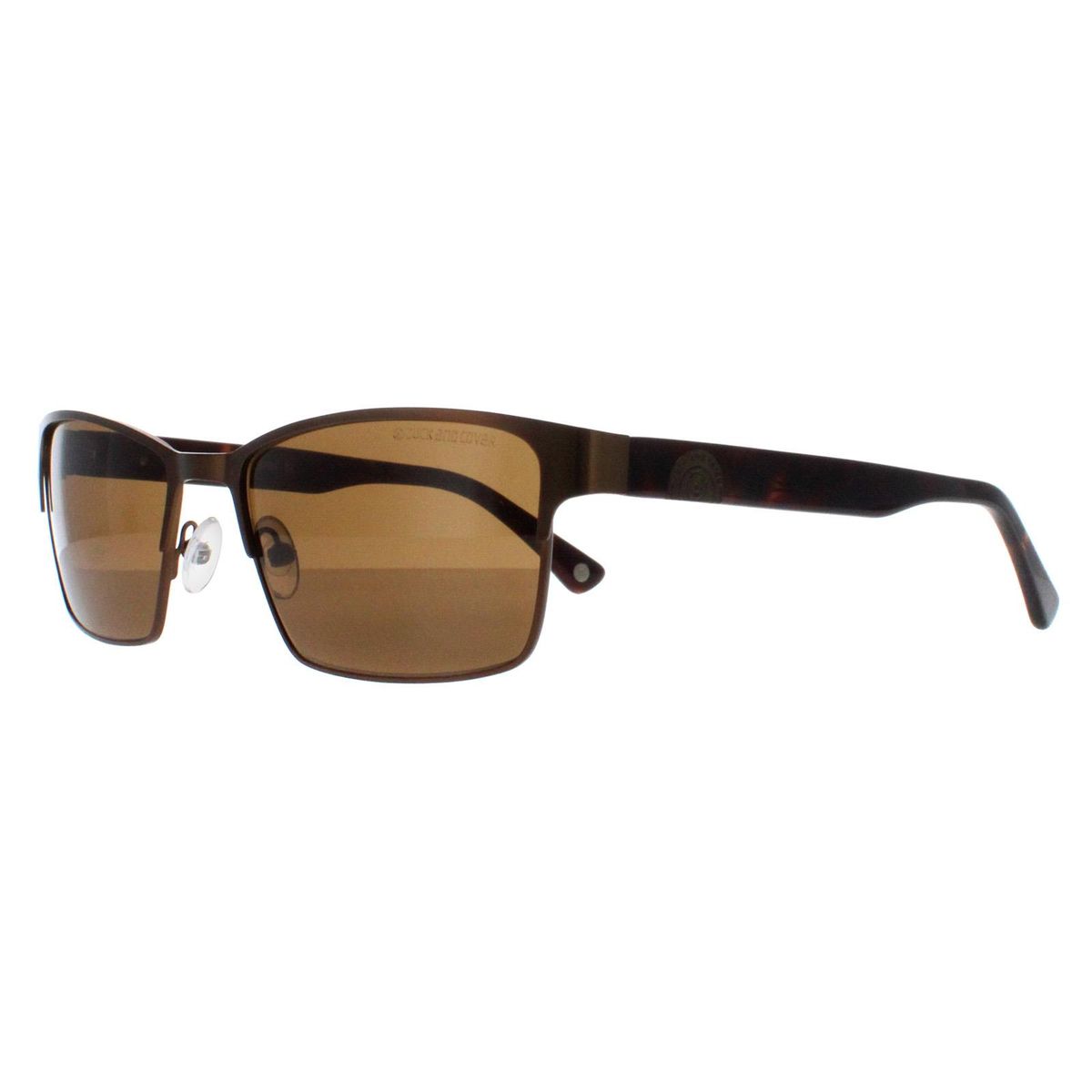 Klassische rechteckige braun getönte Sonnenbrille