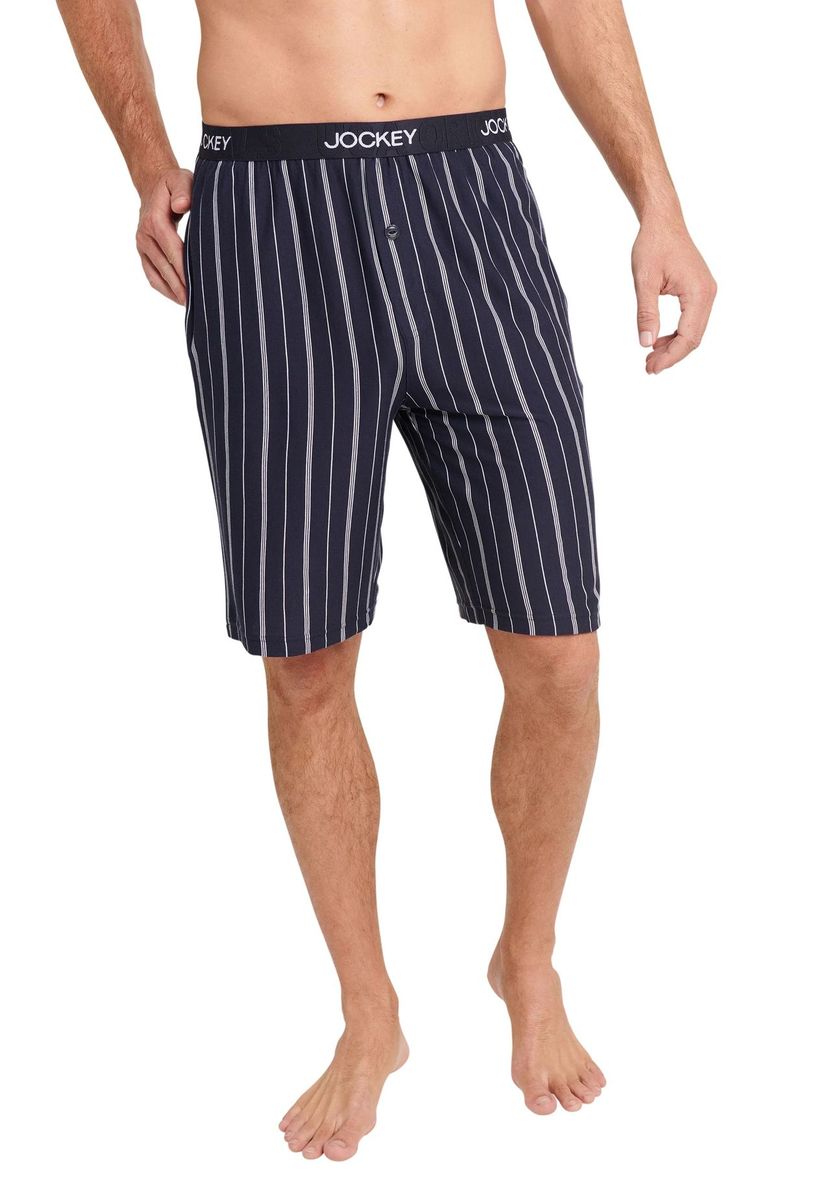 Herren-Loungeshorts aus gestreifter Baumwolle
