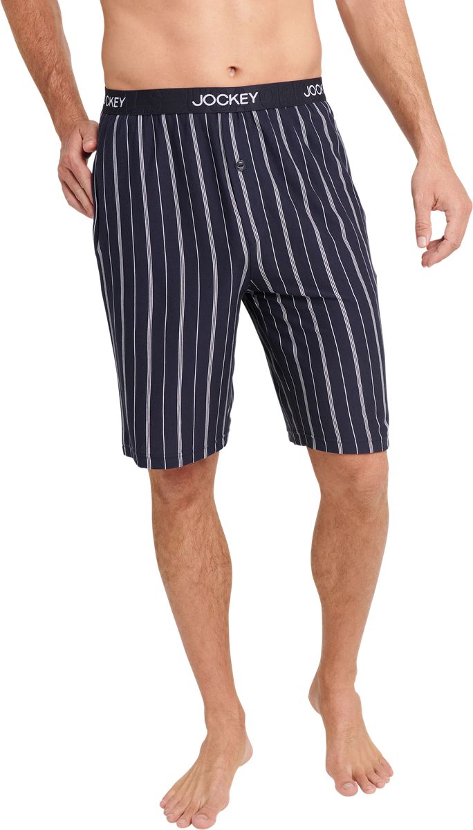 Herren-Loungeshorts aus gestreifter Baumwolle