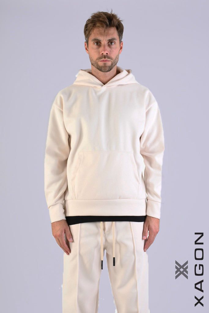 Oversized Kapuzenpullover aus Fleece