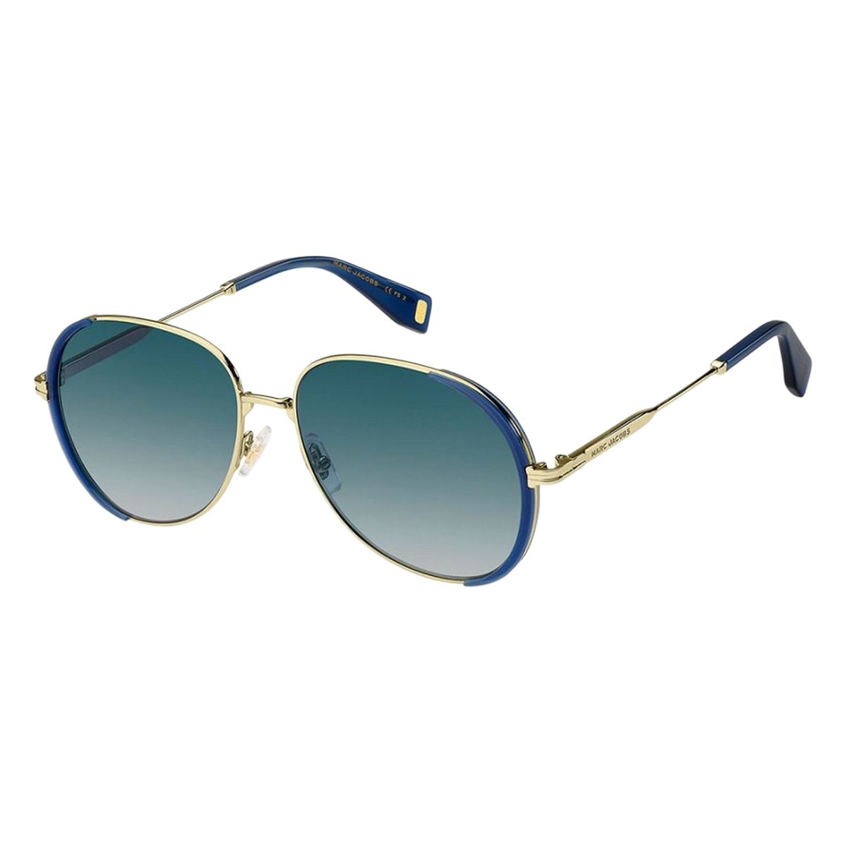 Elegante Aviator Sonnenbrille mit blauem Rand