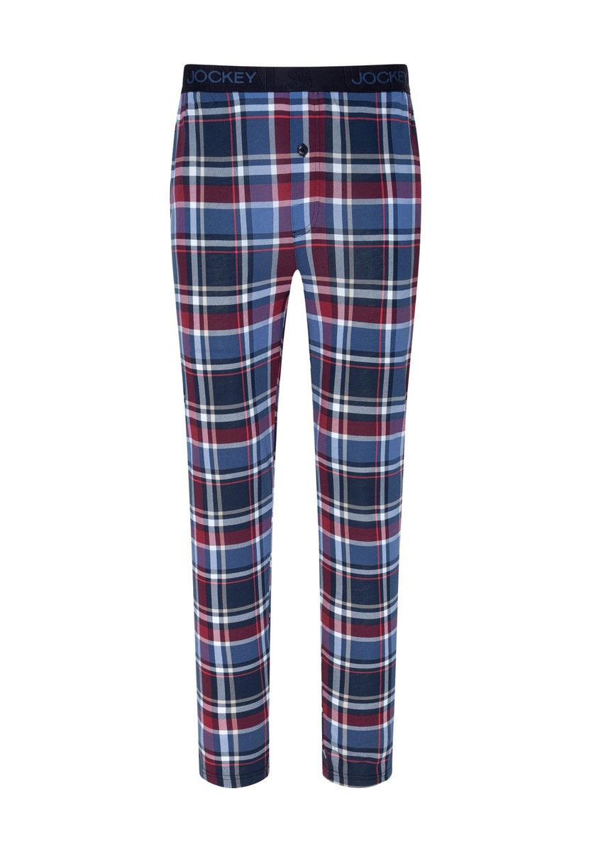 Herren-Schlafanzughose mit Logo-Bund und Karomuster