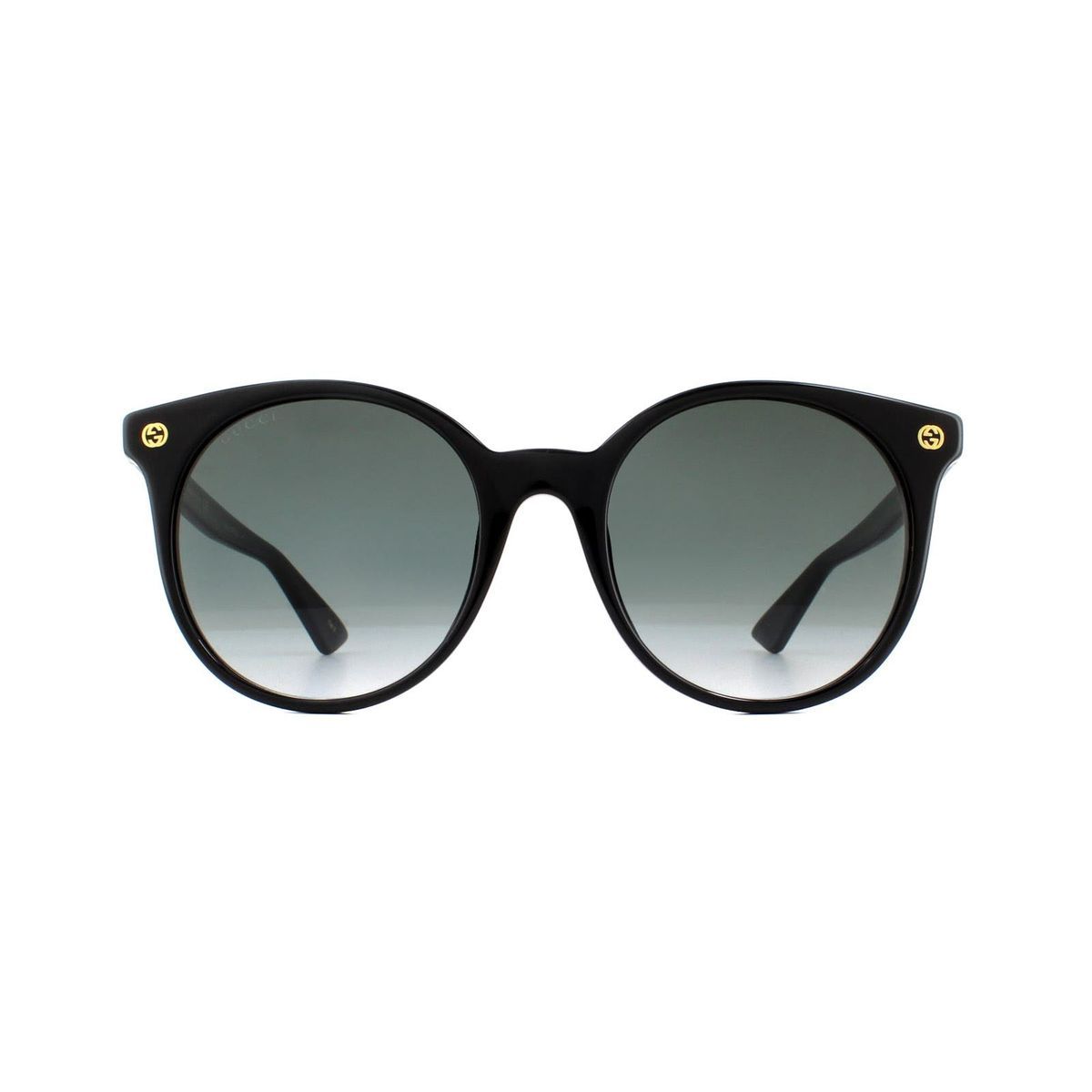 Runde Sonnenbrille mit goldenem Logo