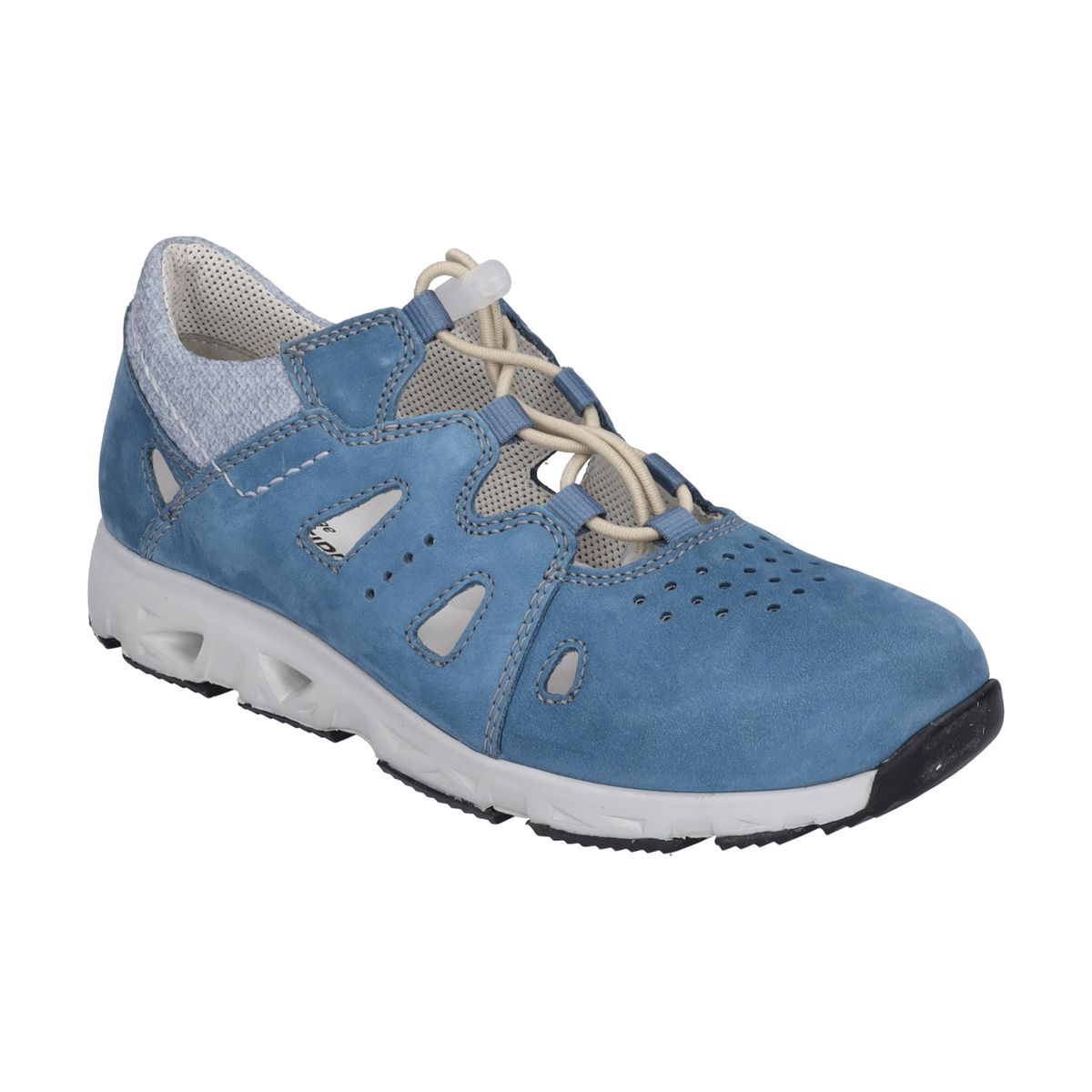 Blauer Nubukleder Komfort Sneaker