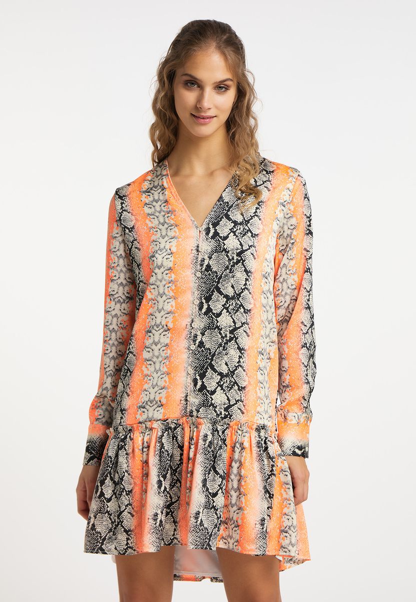 Leuchtendes Kleid mit Schlangenmuster