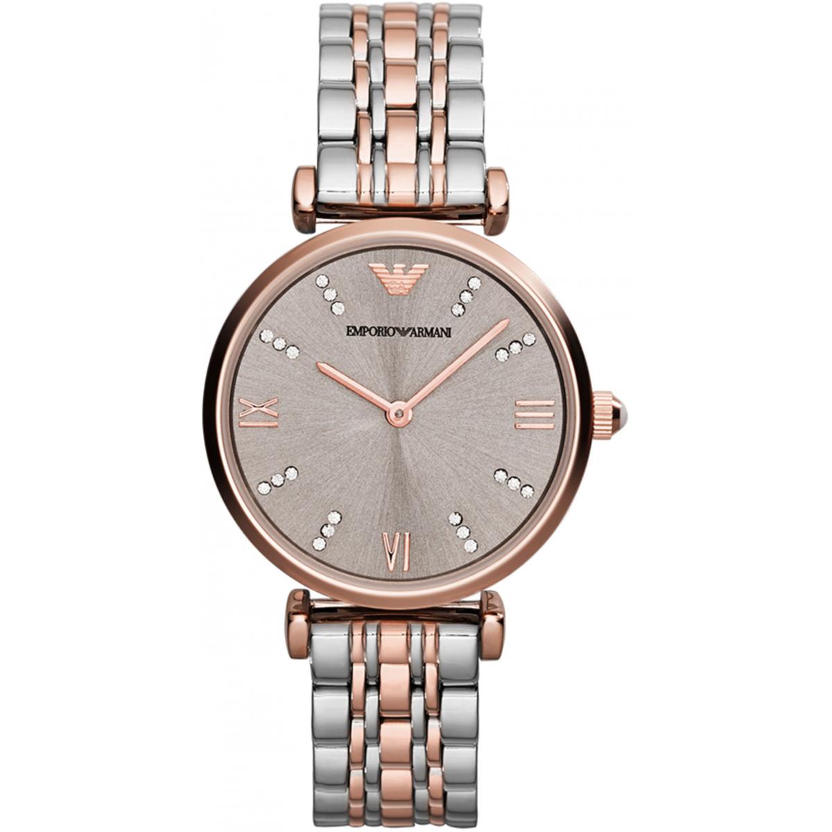 Elegante zweifarbige Damen-Analoguhr