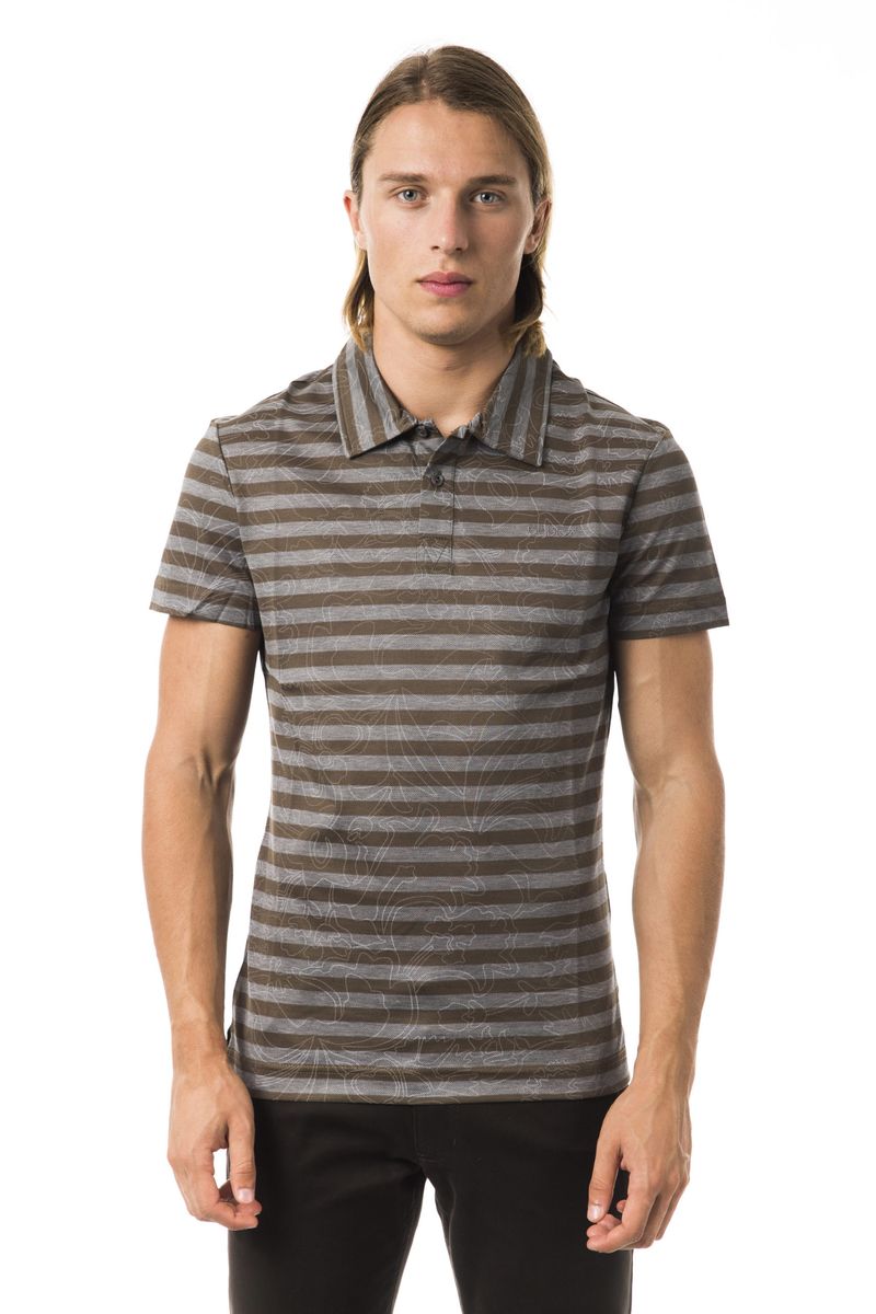 Herren Gestreiftes Kurzarm Poloshirt