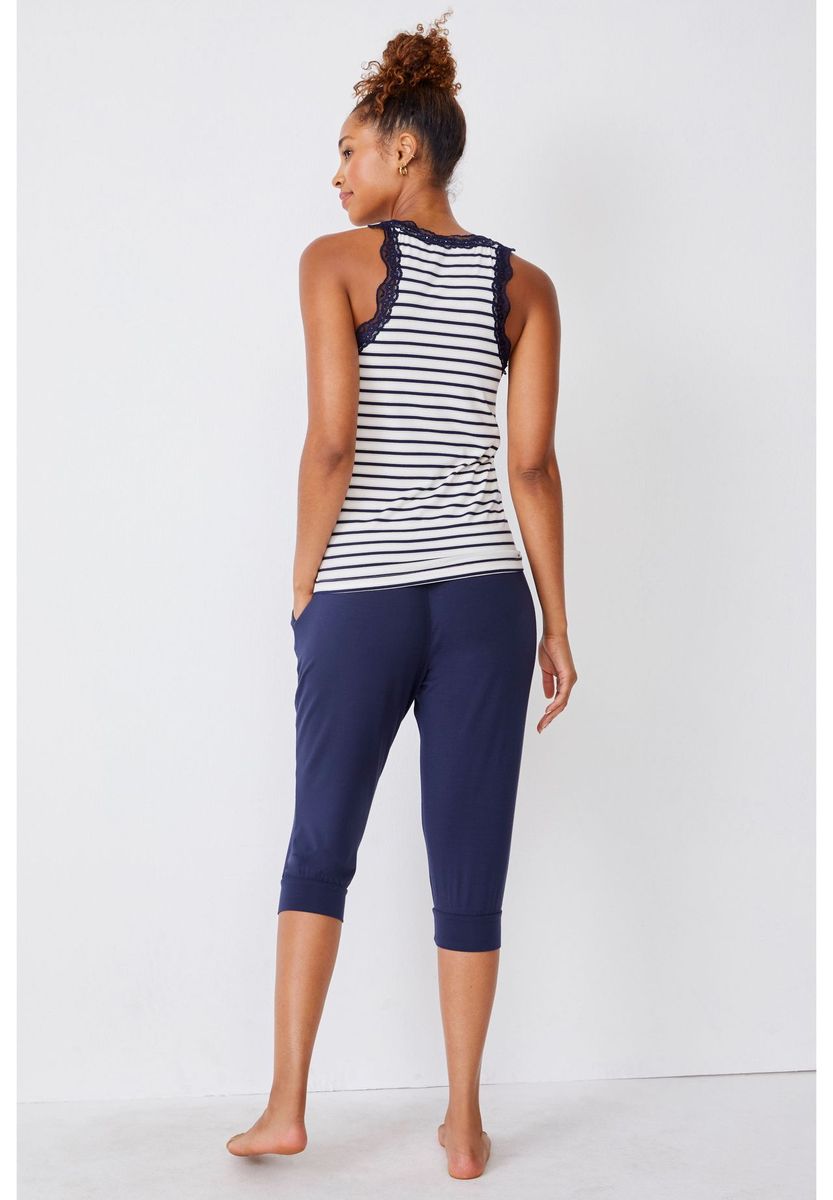 Capri-Loungehose für Damen mit Taschen