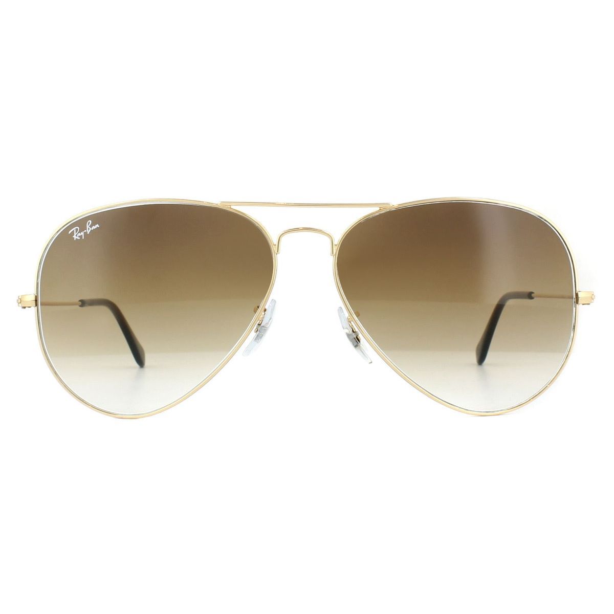 Aviator Sonnenbrille Gold Braun Farbverlauf