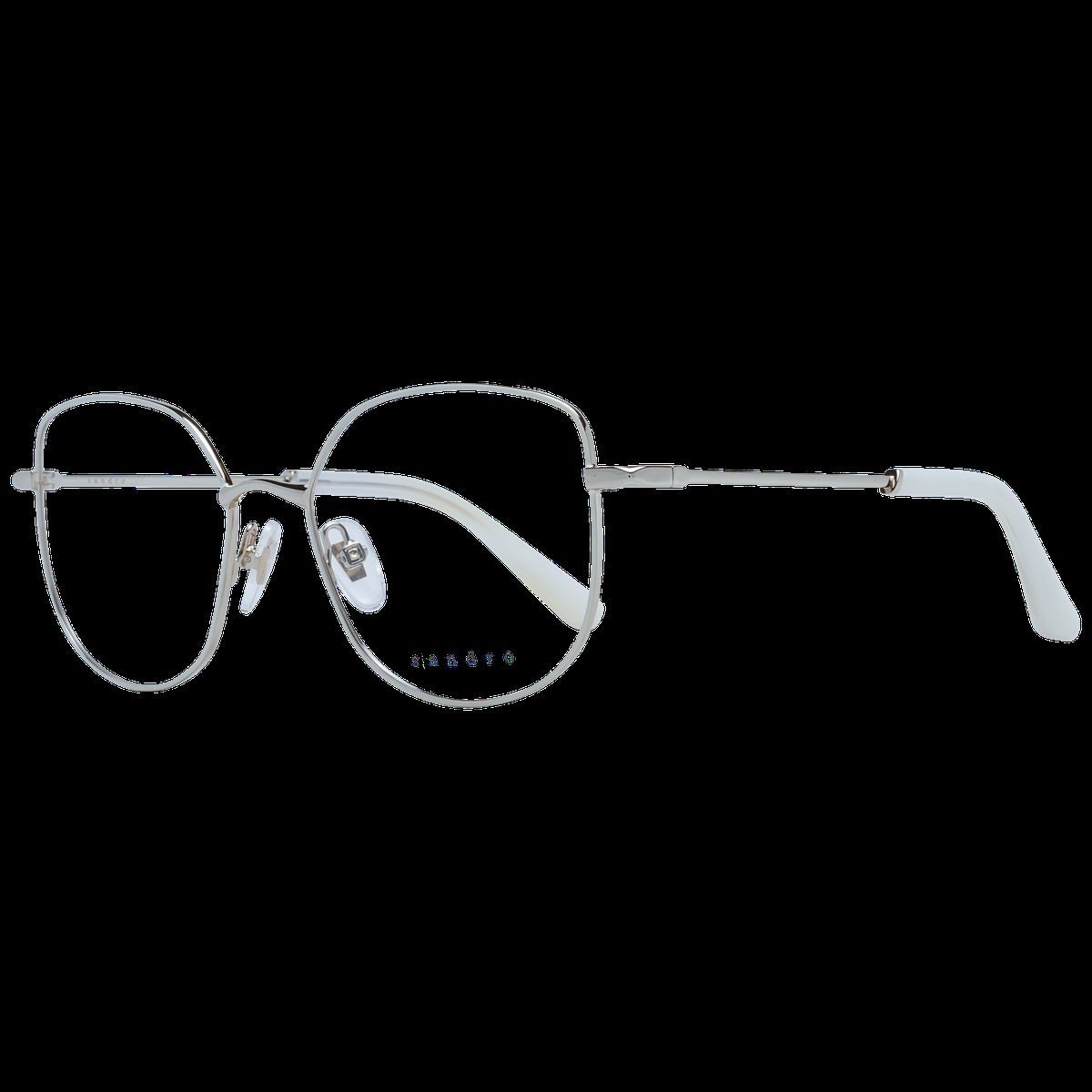 Elegante eckige silberne Metallbrille