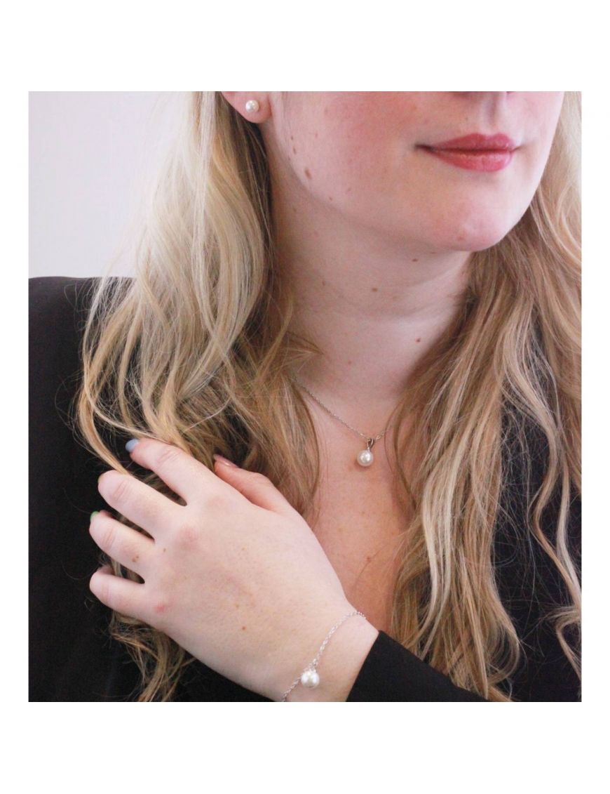 Elegantes Perlen-Schmuck-Trio Set
