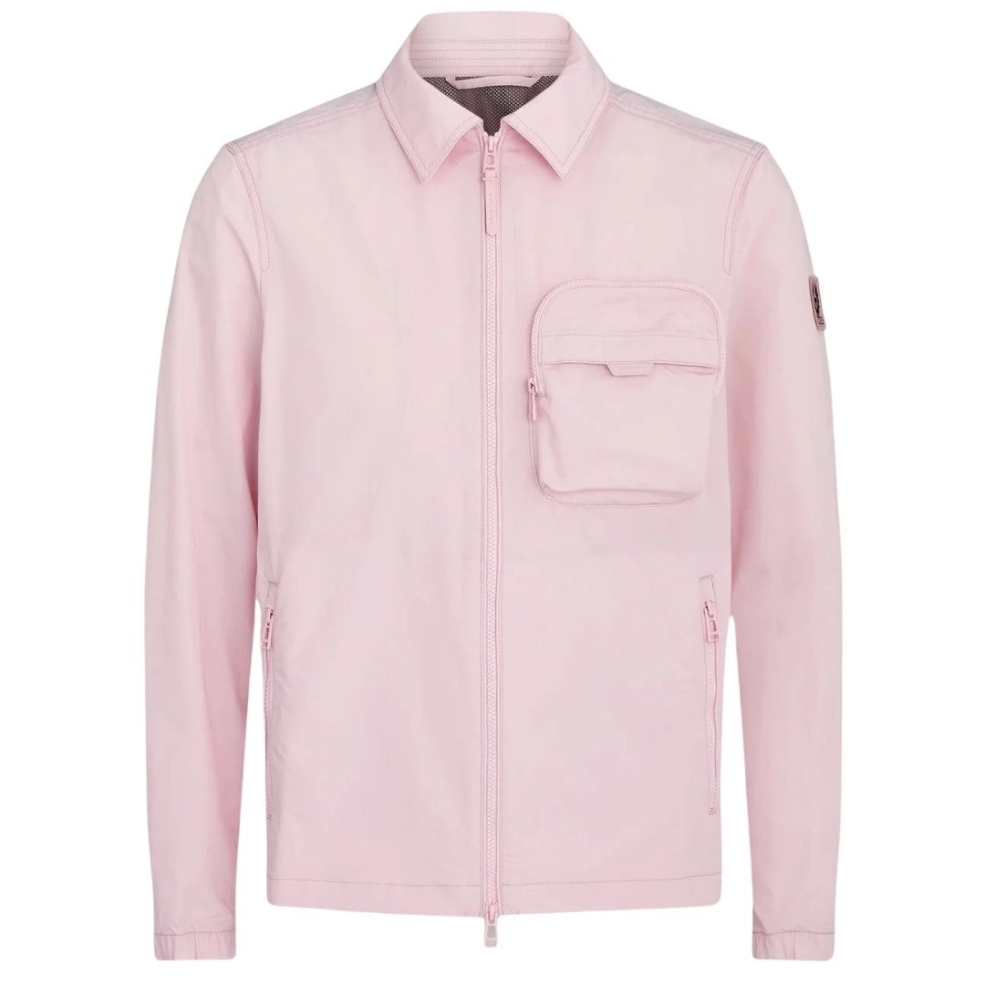 Rosa leichte Overshirt Jacke mit Reißverschluss