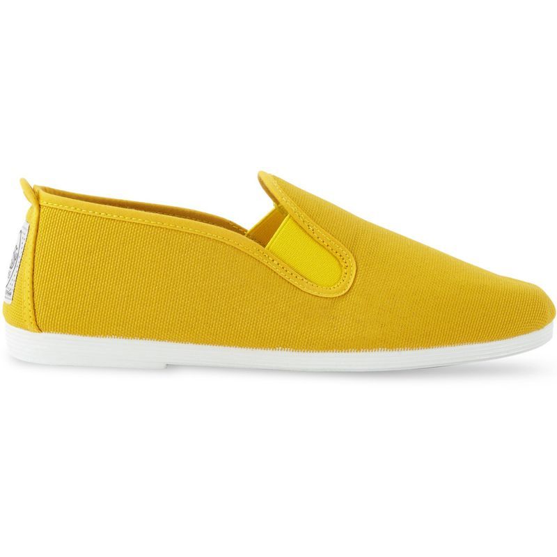 Gelbe Segeltuch Espadrilles zum Reinschlüpfen