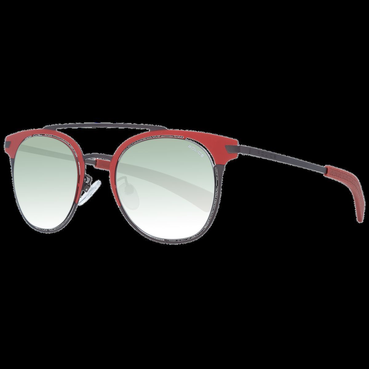 Runde Sonnenbrille mit rotem Rahmen