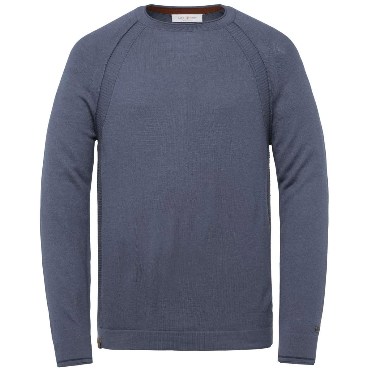 Klassischer Baumwollpullover mit Rundhalsausschnitt