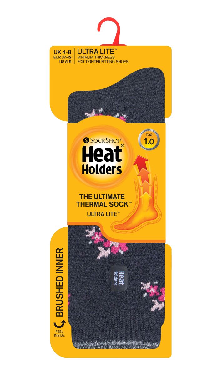 Ultra Lite Thermo-Socken mit Blumenmuster