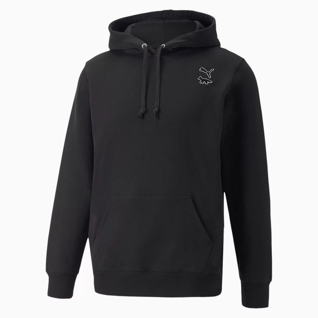 Schwarzer Herren-Pullover Hoodie mit Logo