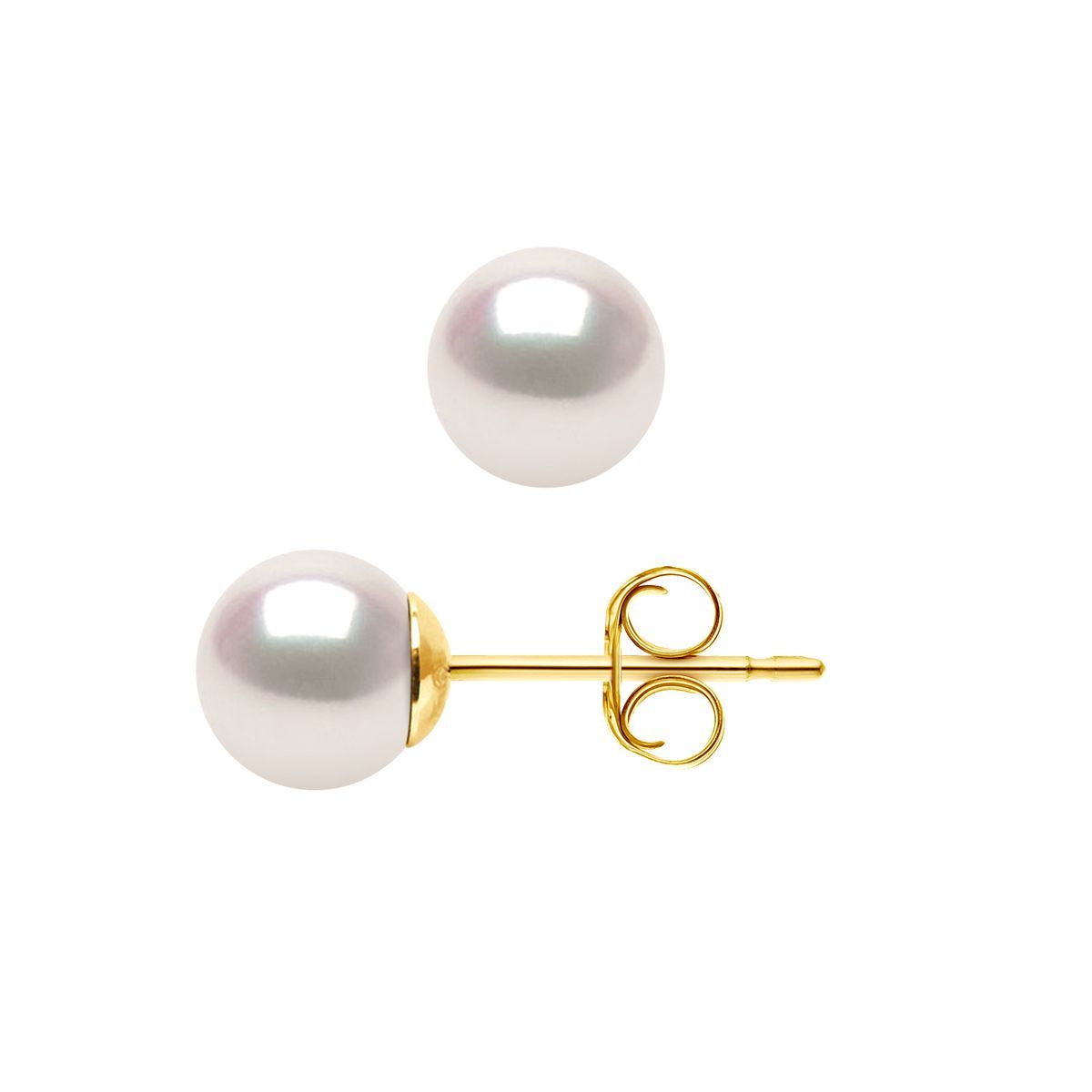 Akoya Perlenohrstecker, Gold