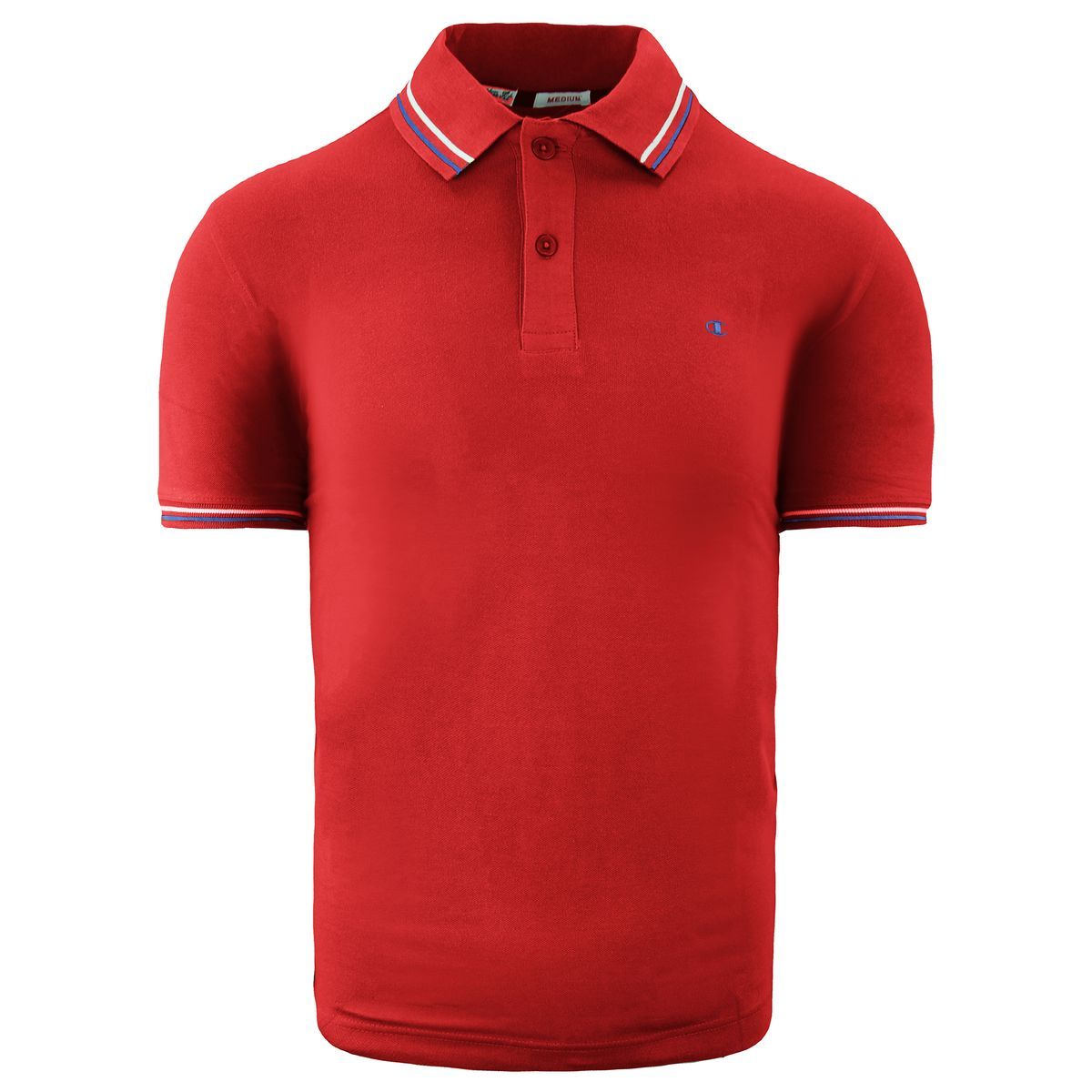 Herren-Polohemd Rot mit Details
