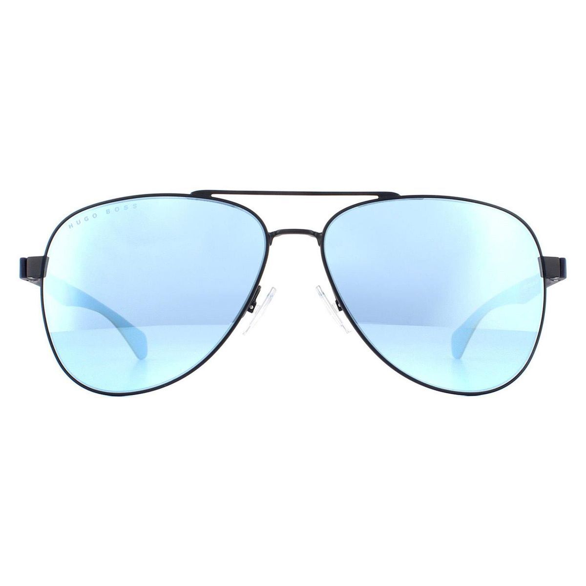 Pilotenbrille mit blauen Spiegelgläsern