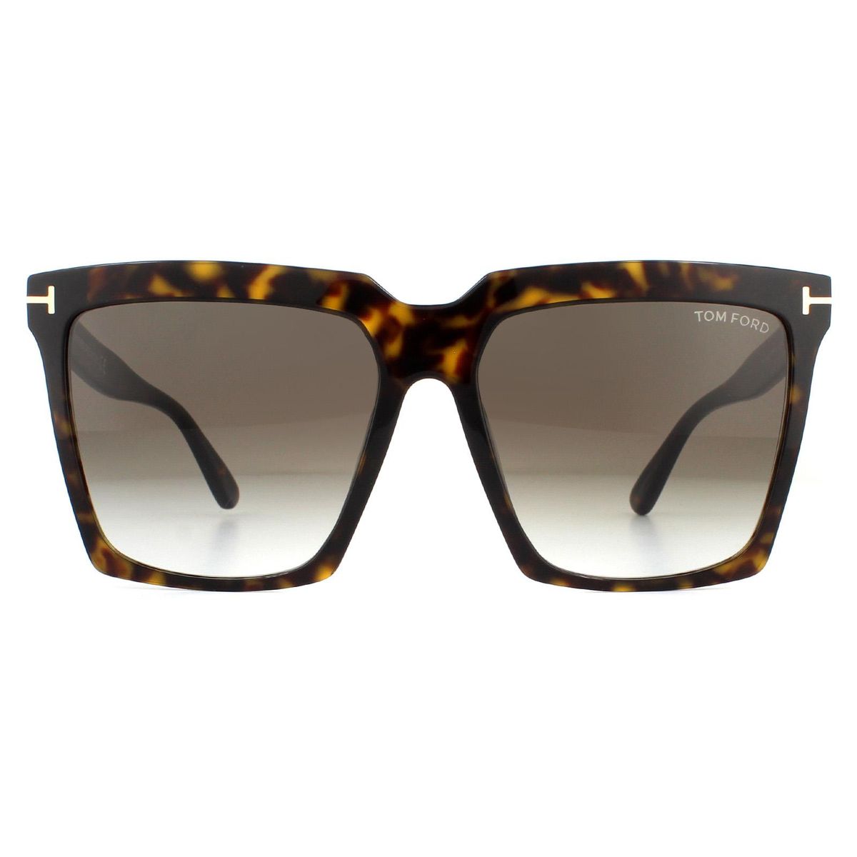 Quadratische Sonnenbrille mit Havana-Rahmen