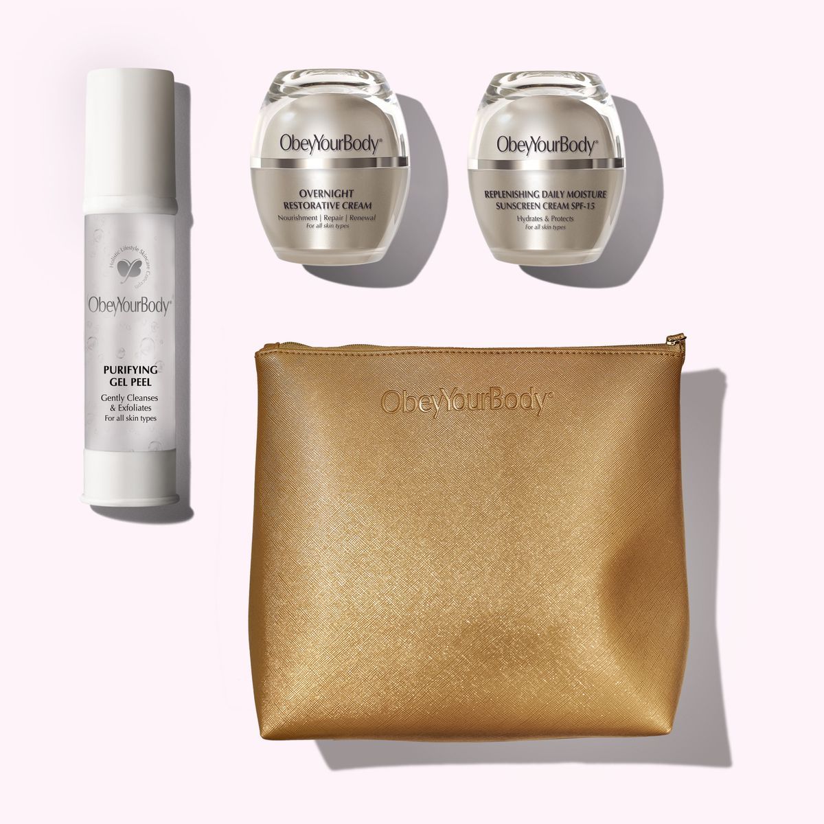 ObeyYourBody Hautpflegeset mit Tasche