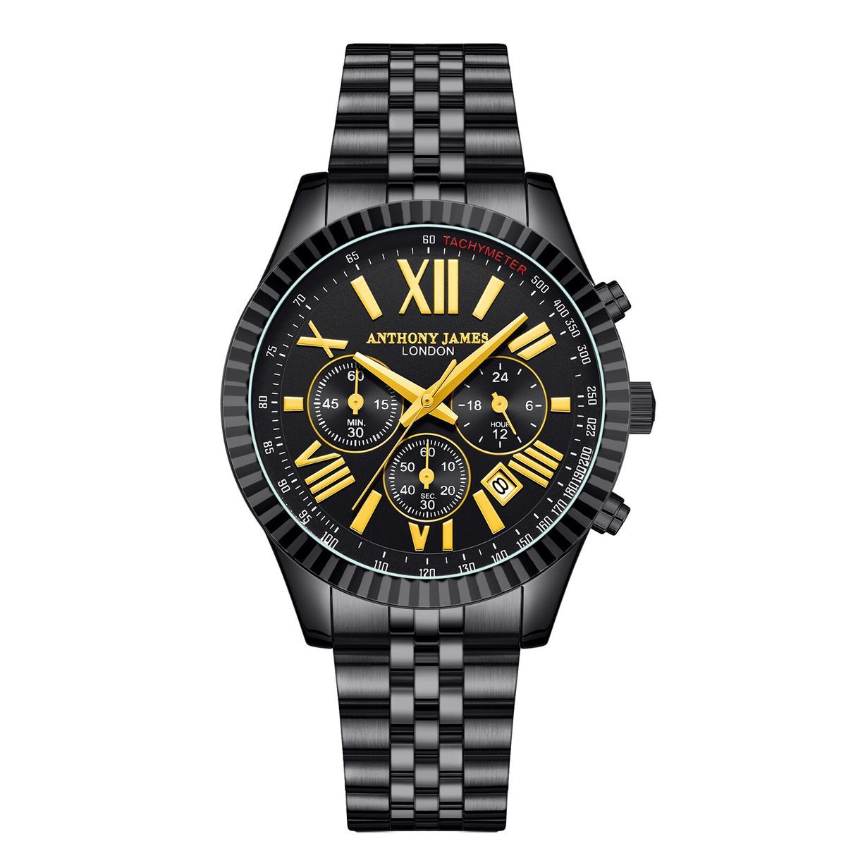 Limited Edition Schwarze Chronograph Sportuhr