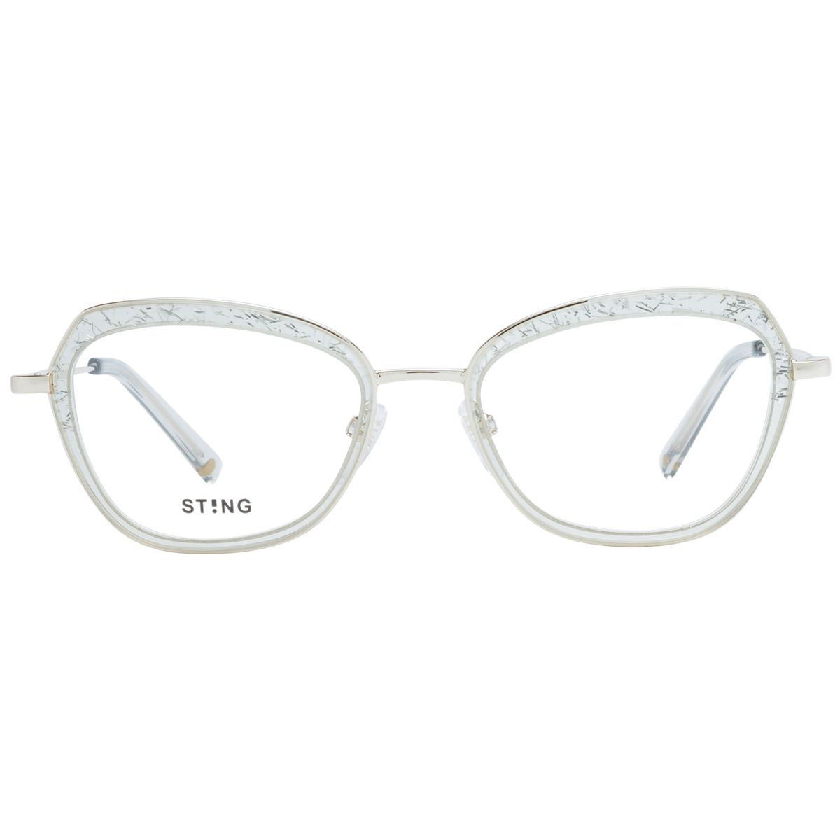 Trapezförmige Vollrand-Metallbrille