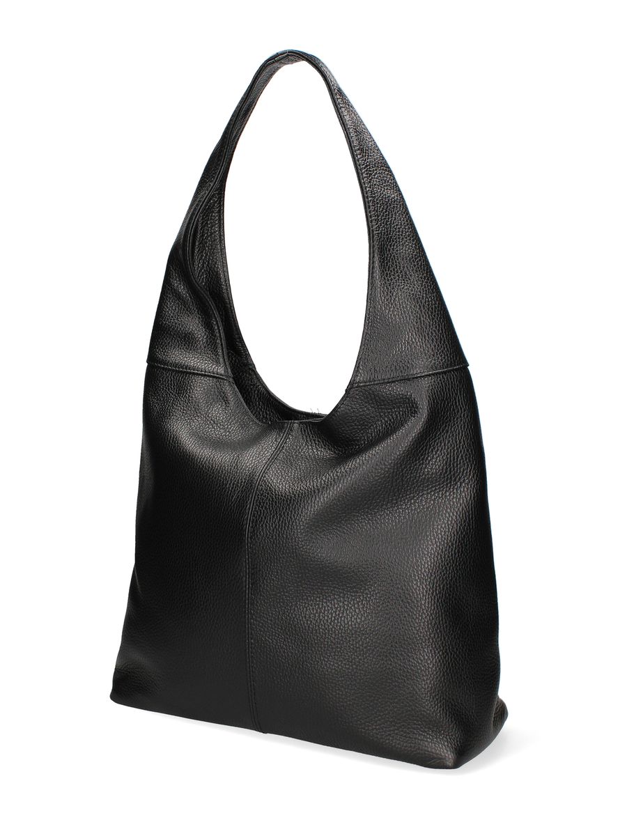 Minimalistische Hobo-Tasche aus genarbtem Leder