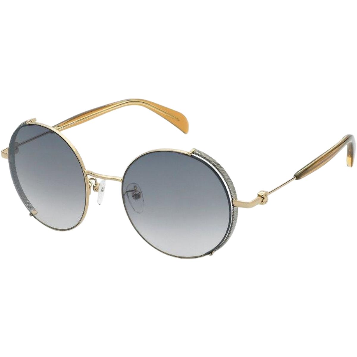 Runde Metall Sonnenbrille mit Farbverlaufsgläsern