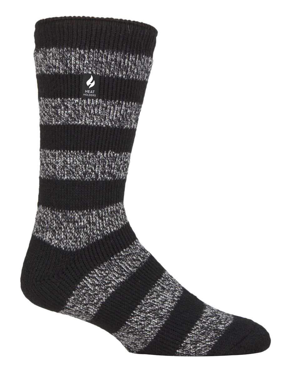 Wärmehalter - Extra dicke Herren-Thermosocken für den Winter | Warme flauschige Fleece-Isoliersocken | Geschenke für Männer - Schwarz / Holzkohle (Palmero)